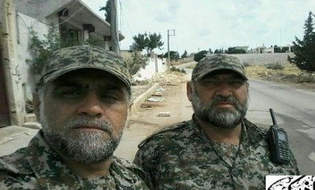Iranian Revolutionary Gurd commander Reza Rostami Moqadam (Right) in Syria killed on Saturday