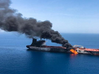 Explosion in the Oman Gulf