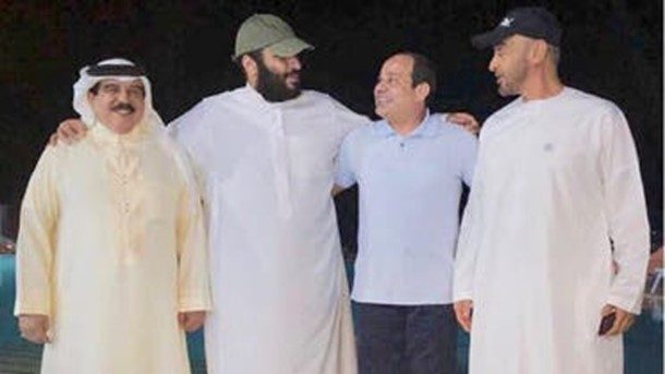 Sisi with Gulf leaders